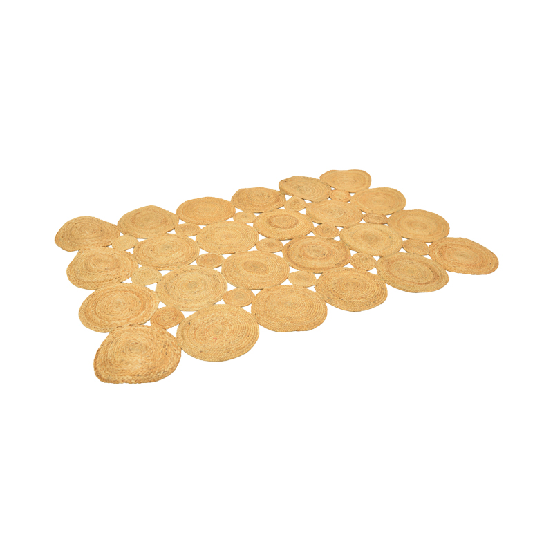 432-000003 Χαλί Nelando pakoworld γιούτα σε φυσική απόχρωση 180x120εκ - Image 1