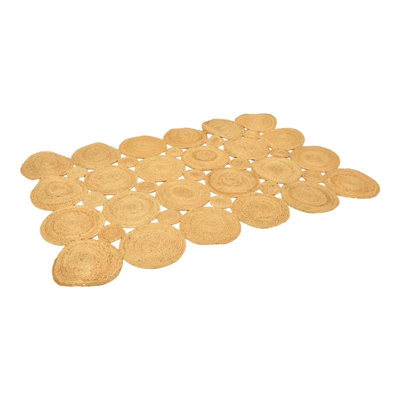 432-000004 Χαλί Nelando pakoworld γιούτα σε φυσική απόχρωση 235x165εκ - Image 1