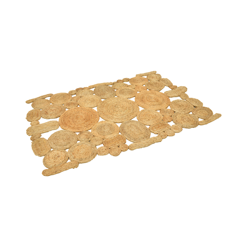 432-000005 Χαλί Borda pakoworld γιούτα σε φυσική απόχρωση 190x120εκ - Image 1