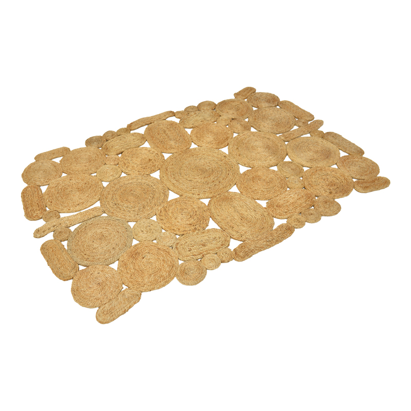 432-000006 Χαλί Jenel pakoworld γιούτα σε φυσική απόχρωση 216x150εκ - Image 1