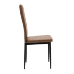 Καρέκλα Parker pakoworld cappuccino PU με μεταλλικό μαύρο πόδι 41x48x96εκ - Image 3