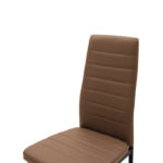 Καρέκλα Parker pakoworld cappuccino PU με μεταλλικό μαύρο πόδι 41x48x96εκ - Image 5
