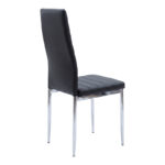 Καρέκλα Parker pakoworld μαύρο PU με πόδι χρωμίου 41x48x96εκ - Image 3