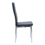 Καρέκλα Parker pakoworld μαύρο PU με πόδι χρωμίου 41x48x96εκ - Image 4