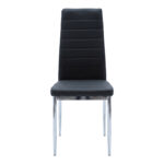 Καρέκλα Parker pakoworld μαύρο PU με πόδι χρωμίου 41x48x96εκ - Image 5